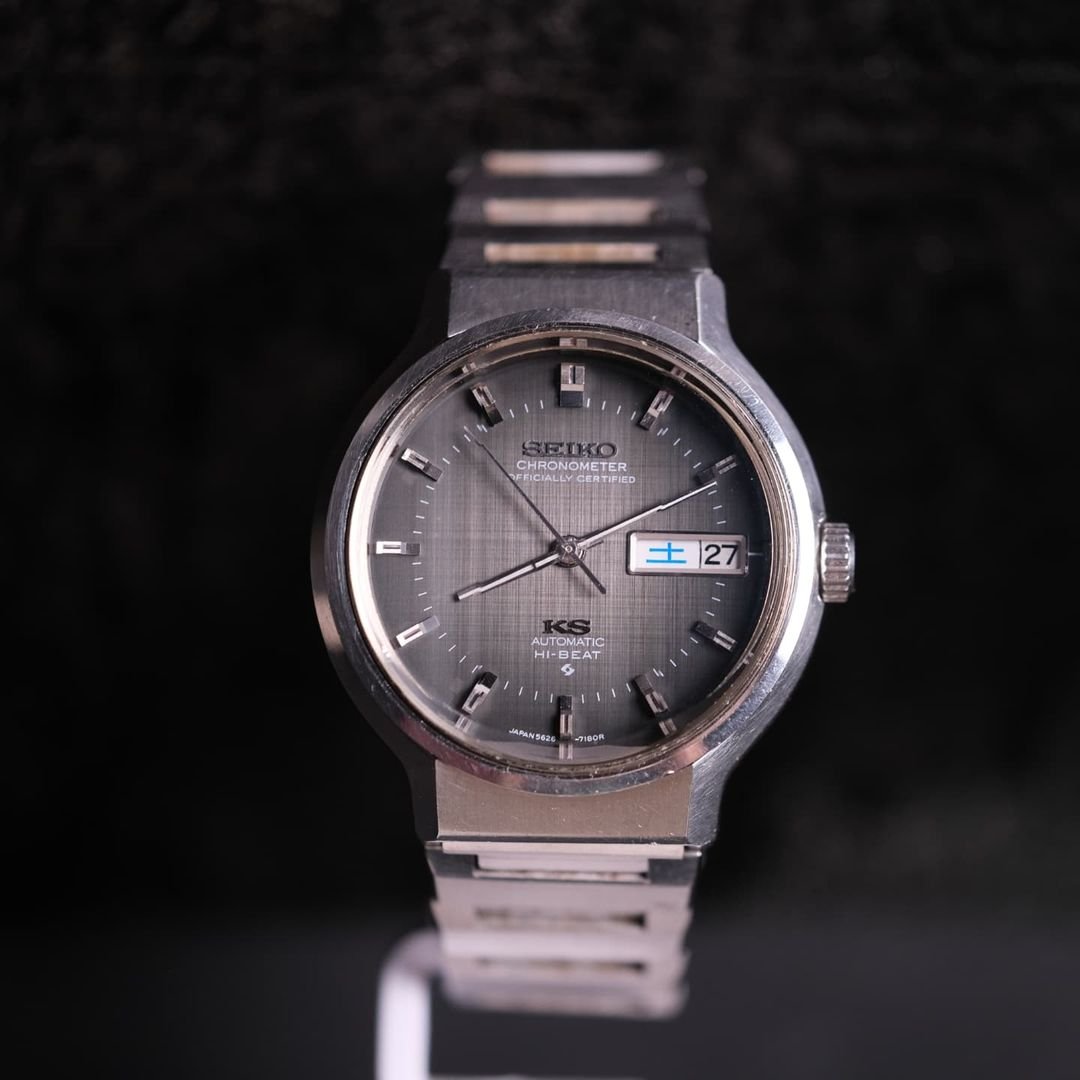 King Seiko Chronometer 5626 – 7170 Gray linen dial from